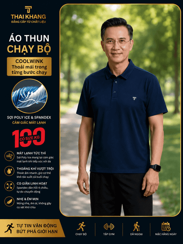 Áo polo nam trung niên Thái Khang vải thun lạnh mặc siêu mát ATK01