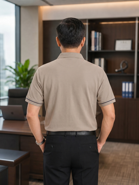Áo polo nam trung niên có cổ vải cotton ATK08