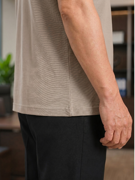 Áo polo nam trung niên có cổ vải cotton ATK08