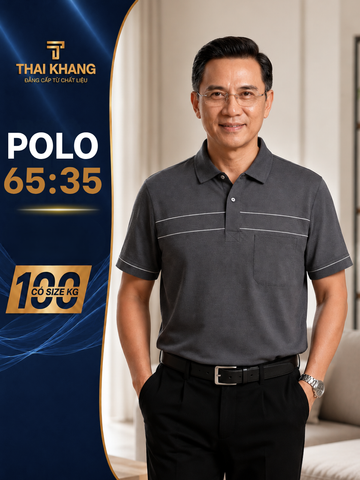 Áo polo nam trung niên có cổ vải cotton ATK08