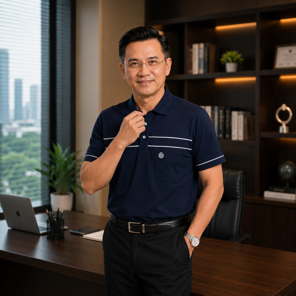 Áo polo nam trung niên có cổ vải cotton ATK08
