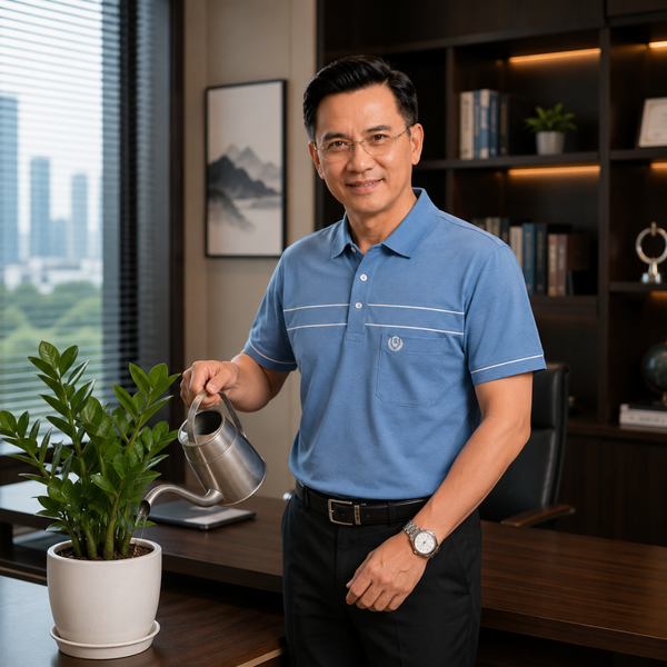Áo polo nam trung niên có cổ vải cotton ATK08