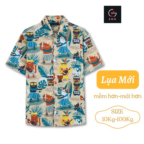 Áo Sơ Mi Thái Khang Họa Tiết Đi Biển Hawaii Unisex – Áo Nhóm Du Lịch, Đi Biển Mùa Hè Form Rộng