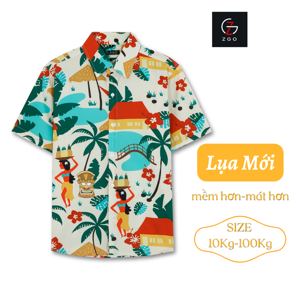 Áo Sơ Mi Thái Khang Họa Tiết Đi Biển Hawaii Unisex – Áo Nhóm Du Lịch, Đi Biển Mùa Hè Form Rộng