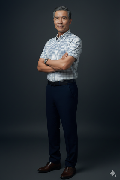 Áo sơ mi nam ngắn tay trung niên THÁI KHANG vải cotton 100% ATK51