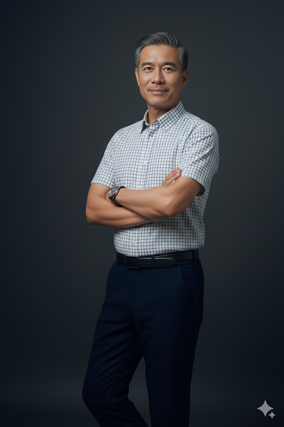 Áo sơ mi nam ngắn tay trung niên THÁI KHANG vải cotton 100% ATK51