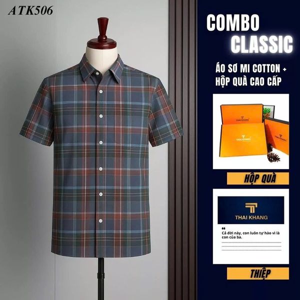 Quà tặng bố Thái Khang áo polo trung niên lịch lãm món quà ý nghĩa dịp lễ sinh nhật, father' day