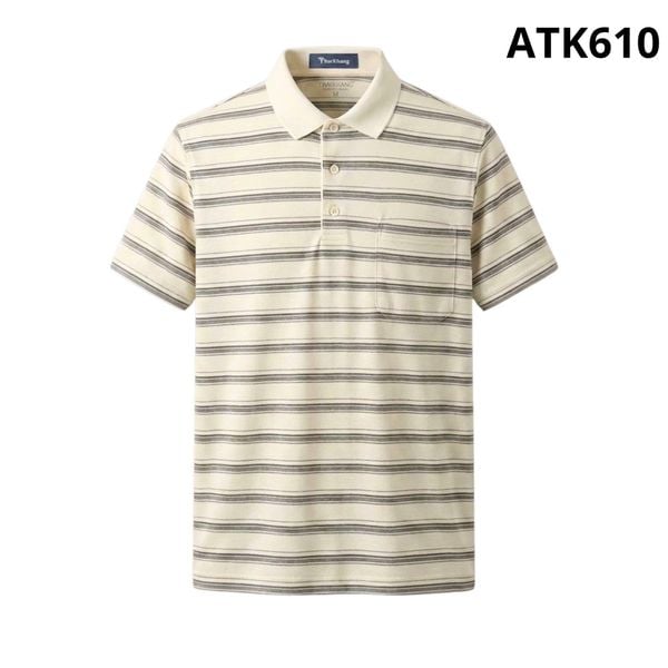 Áo thun sọc ngang nam trung niên Thái Khang ATK61