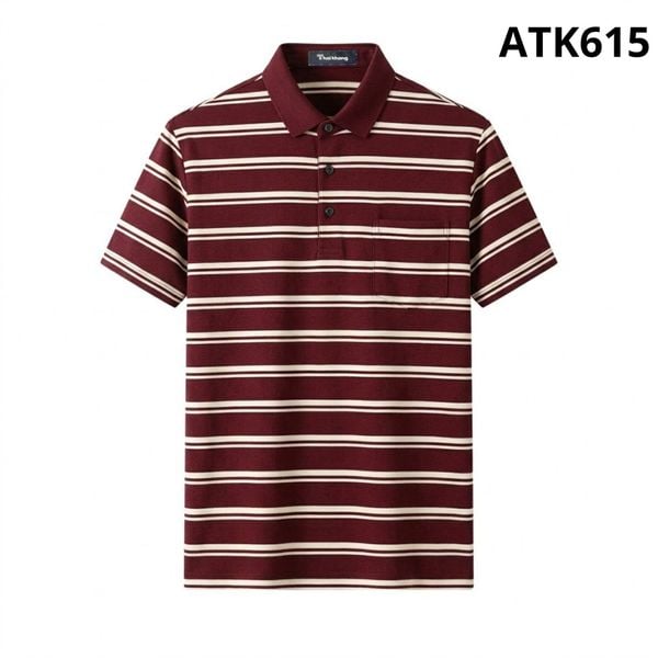 Áo thun sọc ngang nam trung niên Thái Khang ATK61