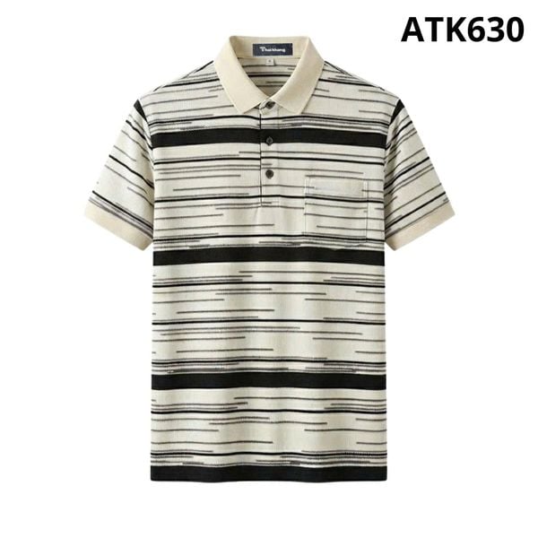 Áo thun sọc ngang nam trung niên Thái Khang ATK63