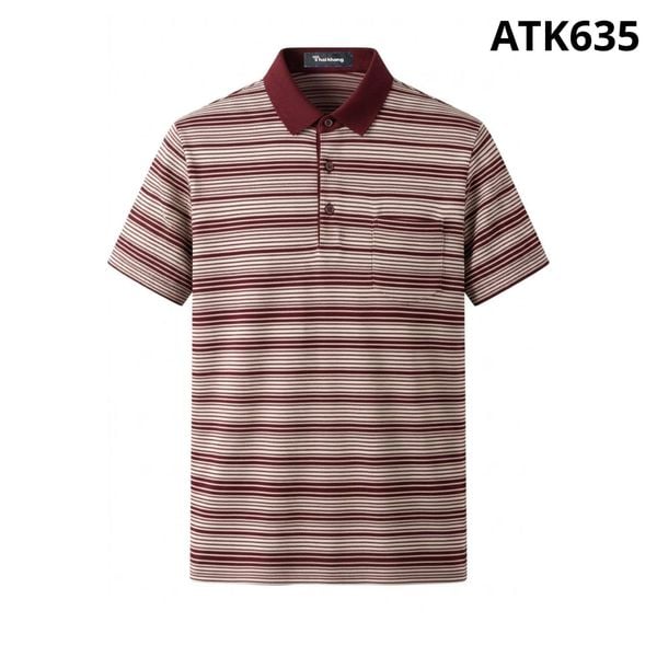 Áo thun sọc ngang nam trung niên Thái Khang ATK63