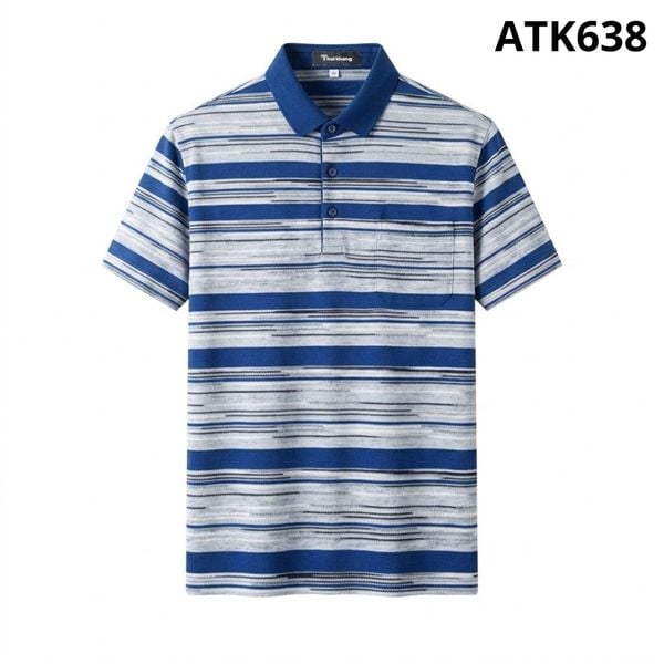 Áo thun sọc ngang nam trung niên Thái Khang ATK63
