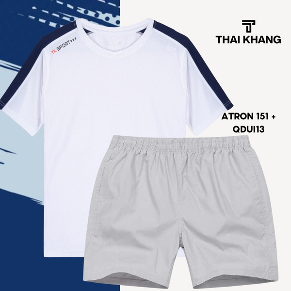 Bộ thể thao nam cổ tròn Thái Khang chất liệu vải thun lạnh B05