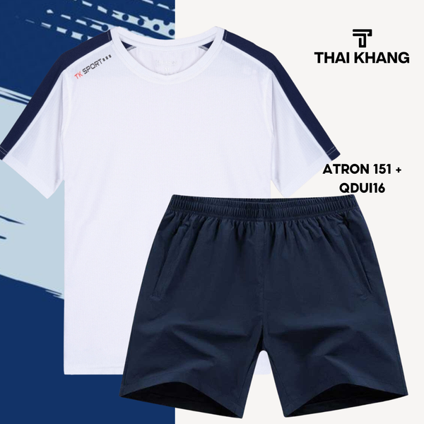 Bộ thể thao nam cổ tròn Thái Khang chất liệu vải thun lạnh B05