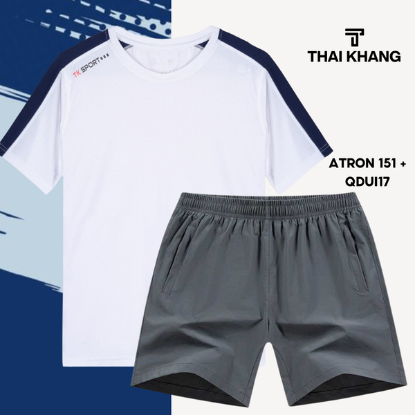 Bộ thể thao nam cổ tròn Thái Khang chất liệu vải thun lạnh B05