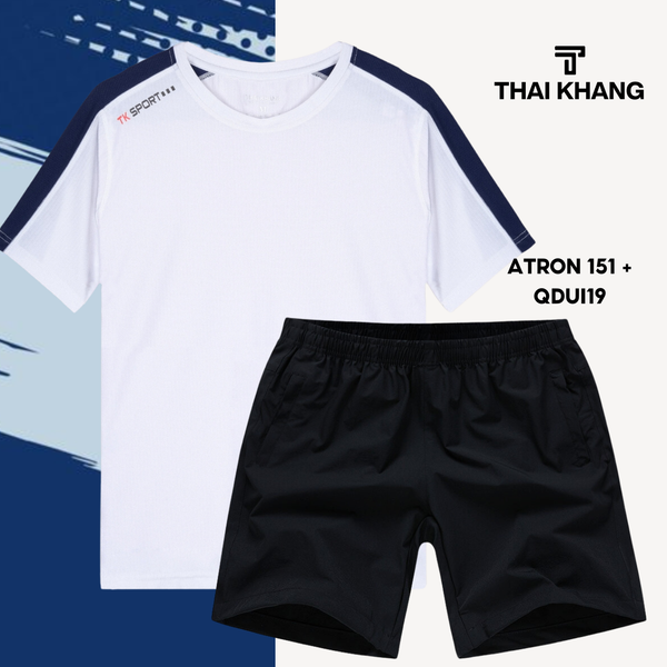 Bộ thể thao nam cổ tròn Thái Khang chất liệu vải thun lạnh B05