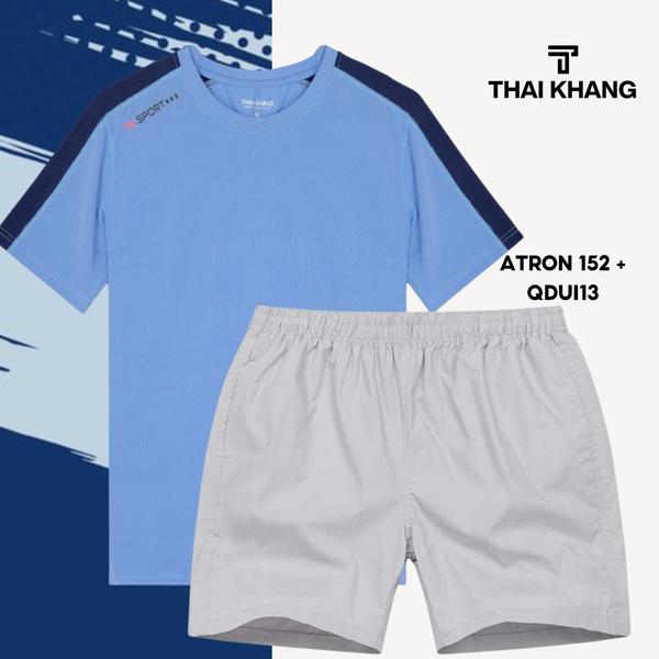 Bộ thể thao nam cổ tròn Thái Khang chất liệu vải thun lạnh B05