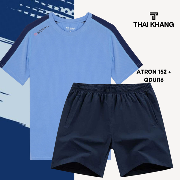 Bộ thể thao nam cổ tròn Thái Khang chất liệu vải thun lạnh B05