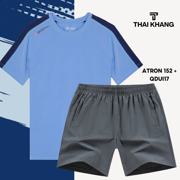 Bộ thể thao nam cổ tròn Thái Khang chất liệu vải thun lạnh B05