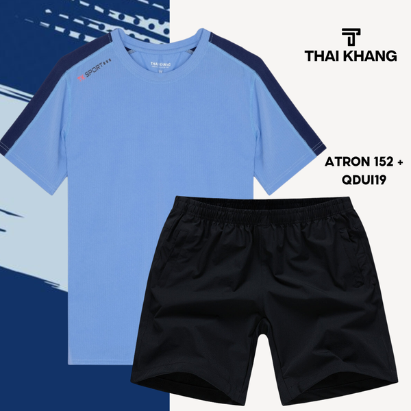 Bộ thể thao nam cổ tròn Thái Khang chất liệu vải thun lạnh B05