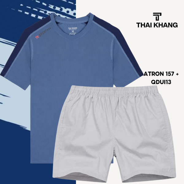 Bộ thể thao nam cổ tròn Thái Khang chất liệu vải thun lạnh B05