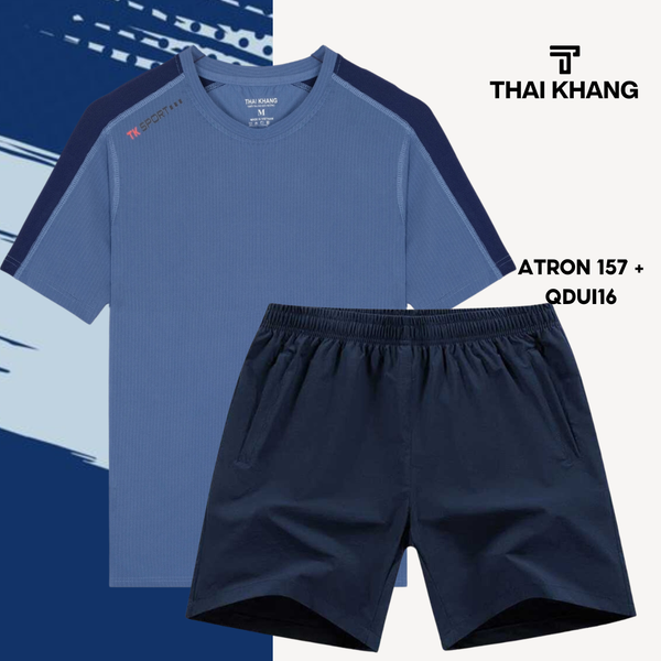 Bộ thể thao nam cổ tròn Thái Khang chất liệu vải thun lạnh B05
