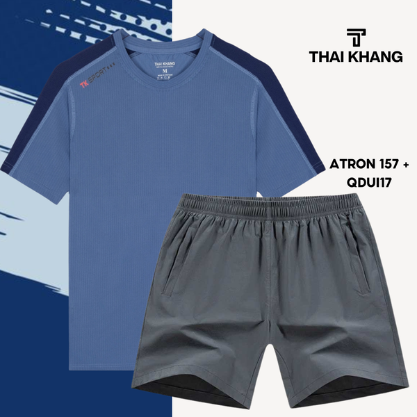 Bộ thể thao nam cổ tròn Thái Khang chất liệu vải thun lạnh B05