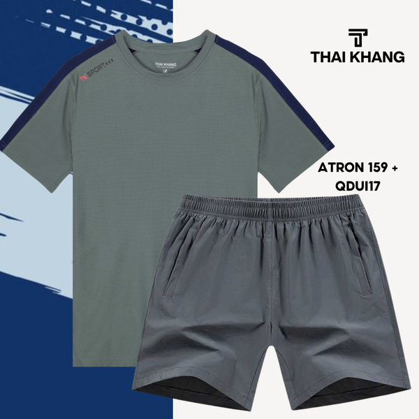 Bộ thể thao nam cổ tròn Thái Khang chất liệu vải thun lạnh B05