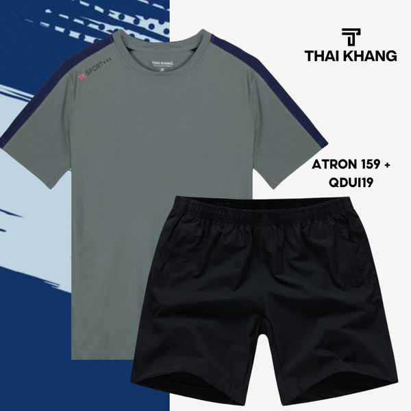 Bộ thể thao nam cổ tròn Thái Khang chất liệu vải thun lạnh B05