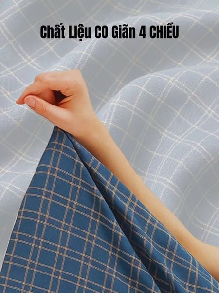 Áo sơ mi ngắn tay vải caro nam trung niên THÁI KHANG ATK48