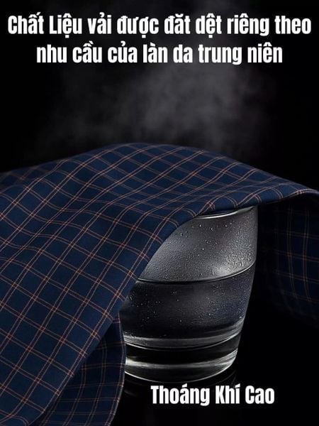 Áo sơ mi ngắn tay vải caro nam trung niên THÁI KHANG ATK48