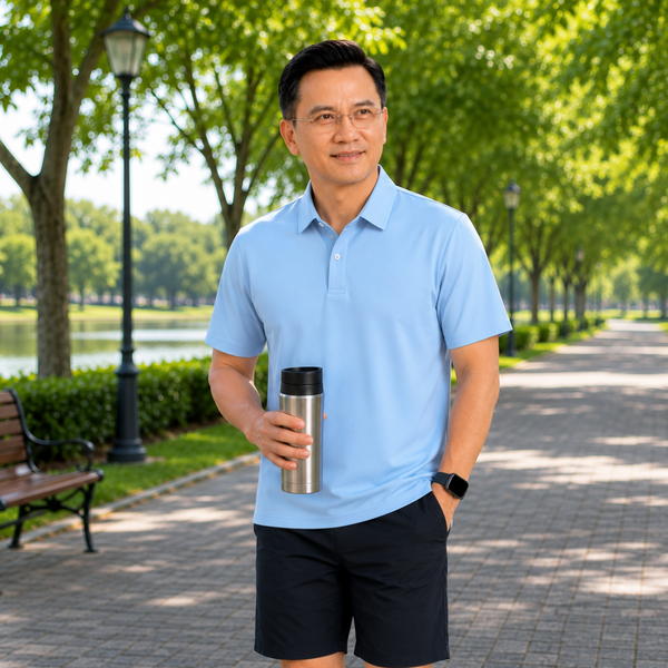 Áo polo nam trung niên Thái Khang vải thun lạnh mặc siêu mát ATK01