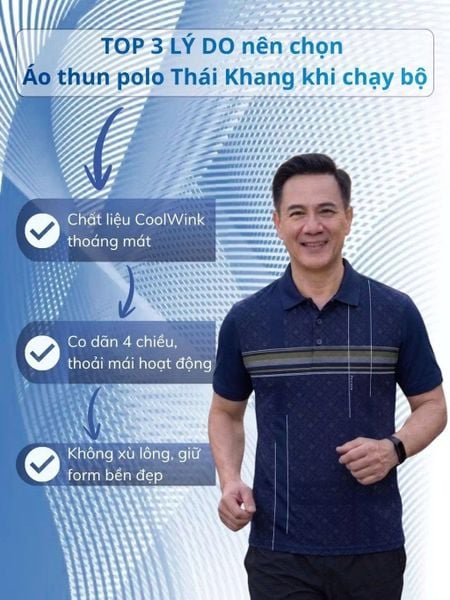 Áo thun nam trung niên Thái Khang áo thun chạy bộ form classic rộng rải thoải mái ATK62