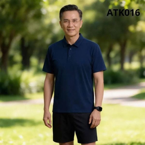 Áo polo nam trung niên Thái Khang vải thun lạnh mặc siêu mát ATK01