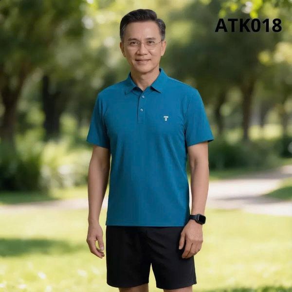 Áo polo nam trung niên Thái Khang vải thun lạnh mặc siêu mát ATK01