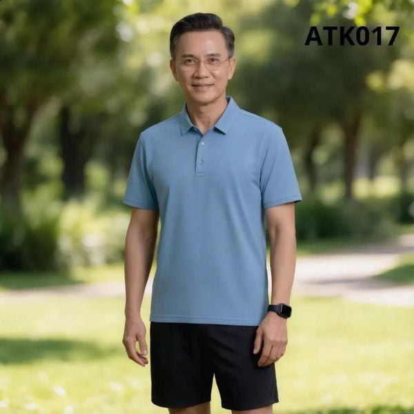 Áo polo nam trung niên Thái Khang vải thun lạnh mặc siêu mát ATK01