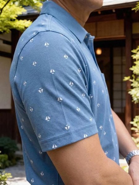 Áo thun nam trung niên họa tiết THÁI KHANG vải cotton ATK09