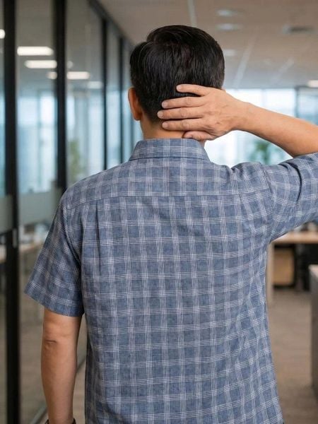 Áo sơ mi nam trung niên ngắn tay vải đũi caro siêu mát form rộng ATK12