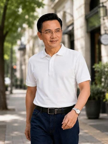 Áo polo nam THÁI KHANG vải CVC cá sấu kháng khuẩn ATK14