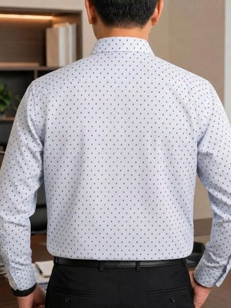 Áo sơ mi nam dài tay trung niên THÁI KHANG vải lụa ATK22