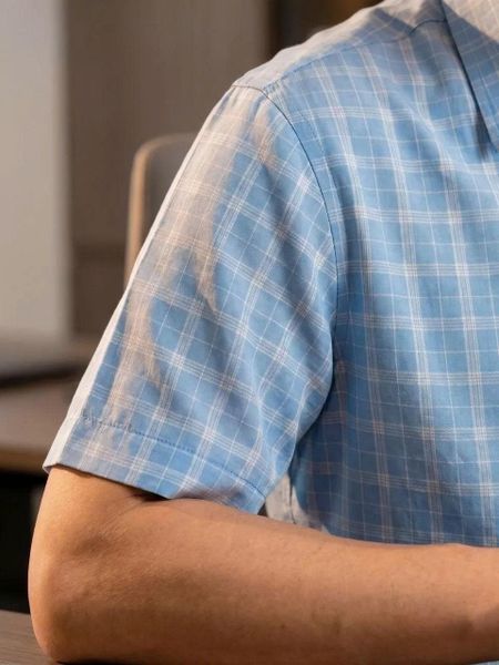 Áo sơ mi ngắn tay vải caro nam trung niên THÁI KHANG ATK48