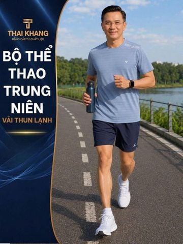 Bộ thể thao nam trung niên Thái Khang vải thun lạnh thoáng mát BO31
