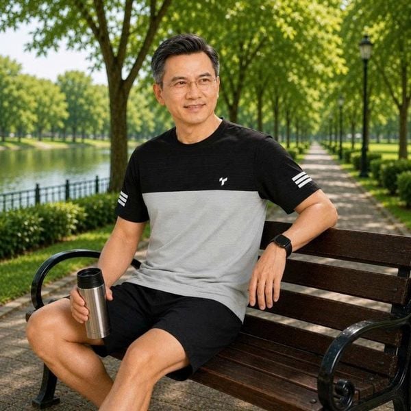 Áo thun thể thao nam cộc tay Thái Khang vải coolwink ATK33