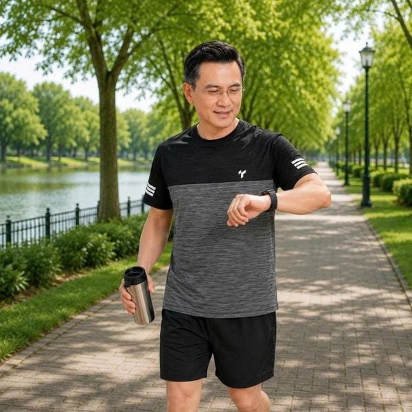 Áo thun thể thao nam cộc tay Thái Khang vải coolwink ATK33