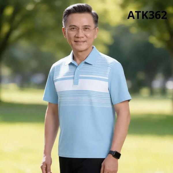 Áo thun polo nam THÁI KHANG vải thun lạnh ATK36
