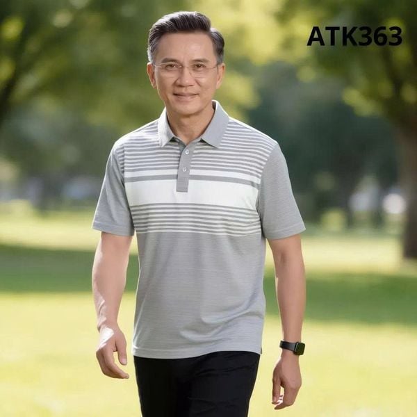Áo thun polo nam THÁI KHANG vải thun lạnh ATK36