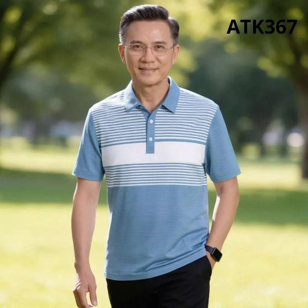 Áo thun polo nam THÁI KHANG vải thun lạnh ATK36