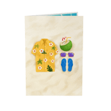  Tropical Sloth Surfer Pop-Up Card 