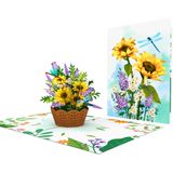  Sunflower Basket Pop Up Card 