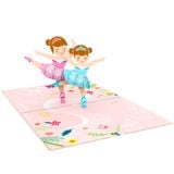  Ballerina Girls Pop Up Card 